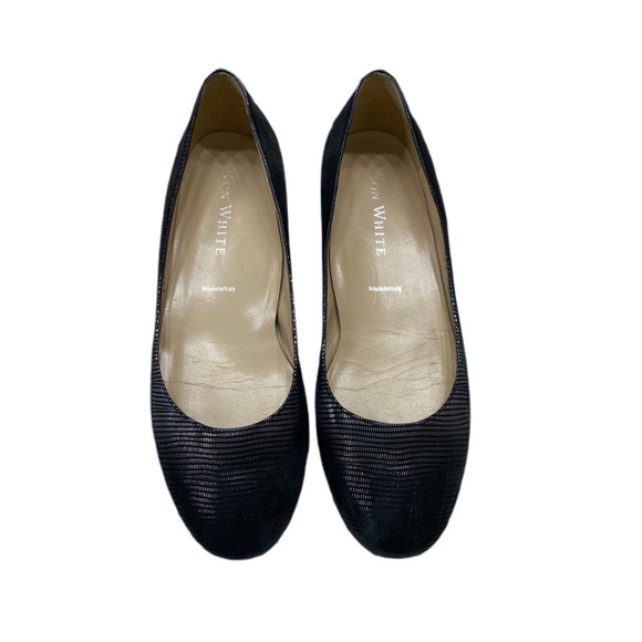 Ron white black leather loafers made in Italy size 39.5 - Picture 5 of 8